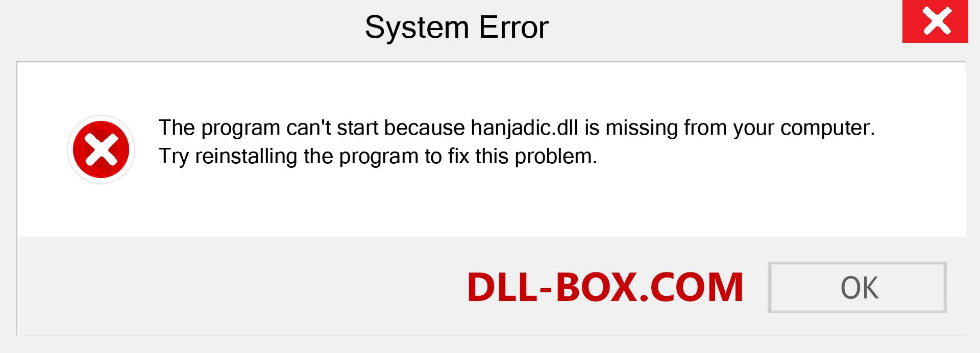  hanjadic.dll file is missing?. Download for Windows 7, 8, 10 - Fix  hanjadic dll Missing Error on Windows, photos, images
